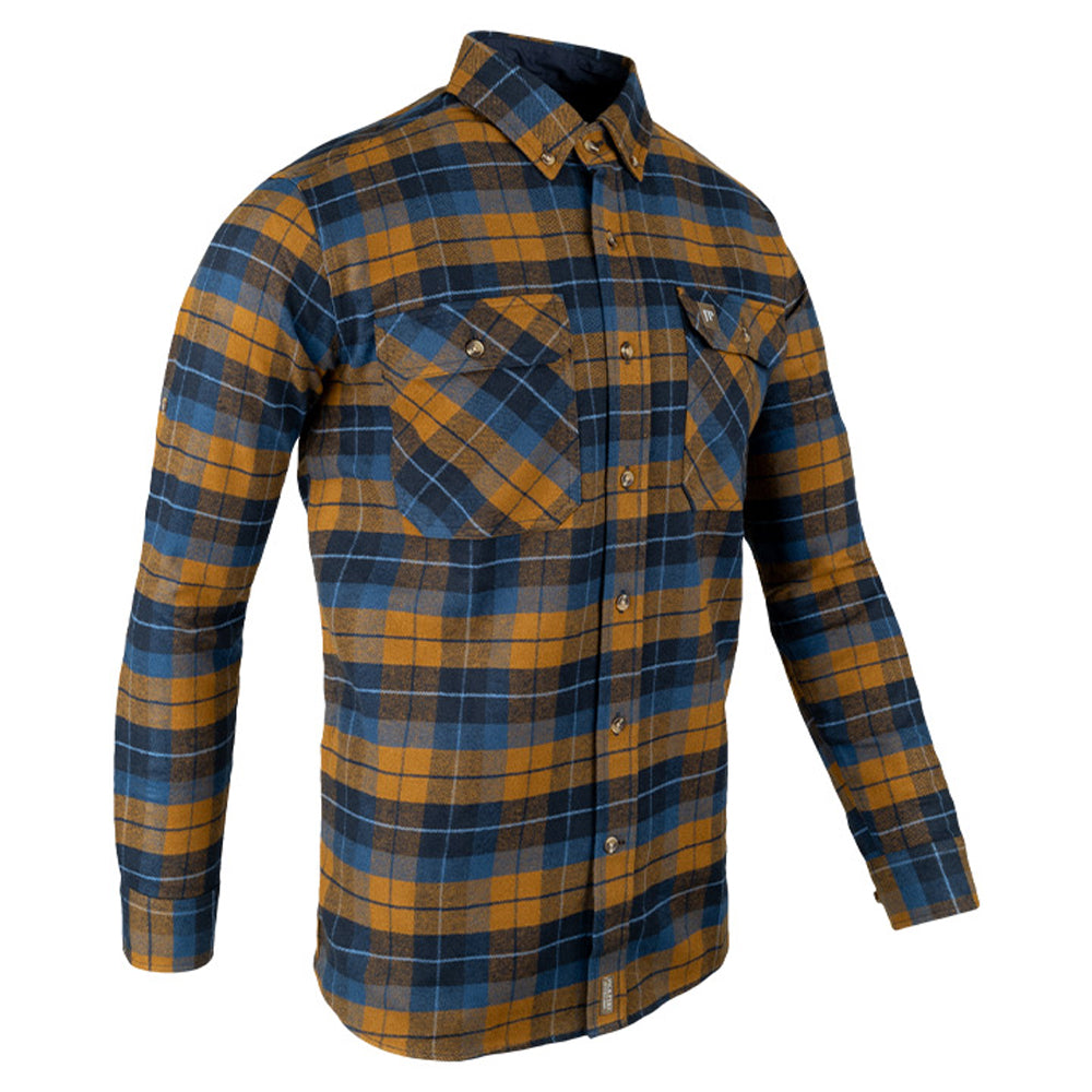 Navy - Lifestyle - Jack Pyke Mens Bleasdale Checked Flannel Heavy Shirt