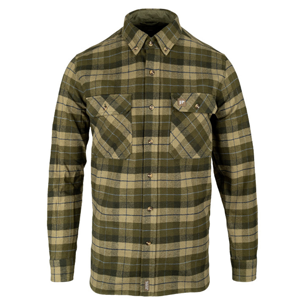 Green - Front - Jack Pyke Mens Bleasdale Checked Flannel Heavy Shirt