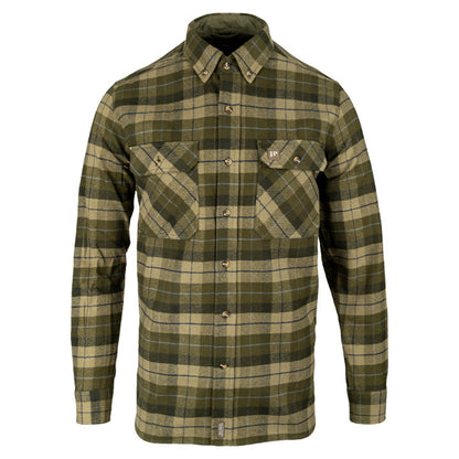 Green - Front - Jack Pyke Mens Bleasdale Checked Flannel Heavy Shirt