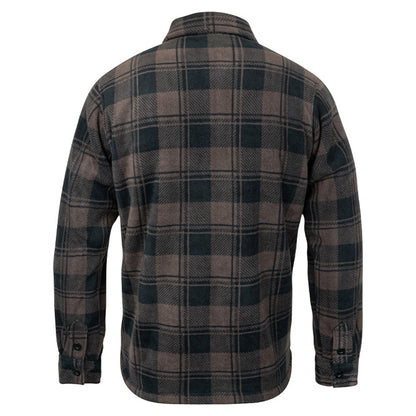 Brown - Back - Jack Pyke Mens Tundra Checked Shirt