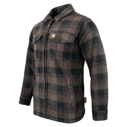 Brown - Side - Jack Pyke Mens Tundra Checked Shirt