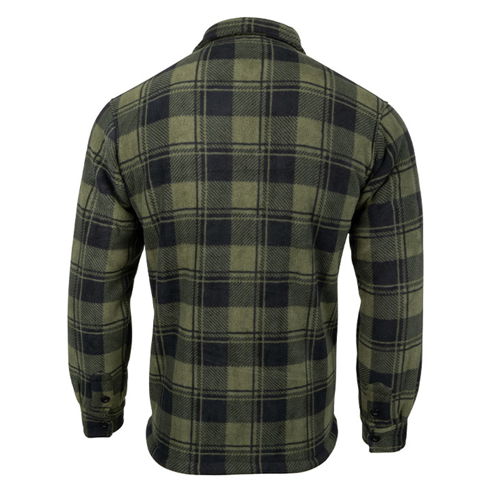 Green - Back - Jack Pyke Mens Tundra Checked Shirt