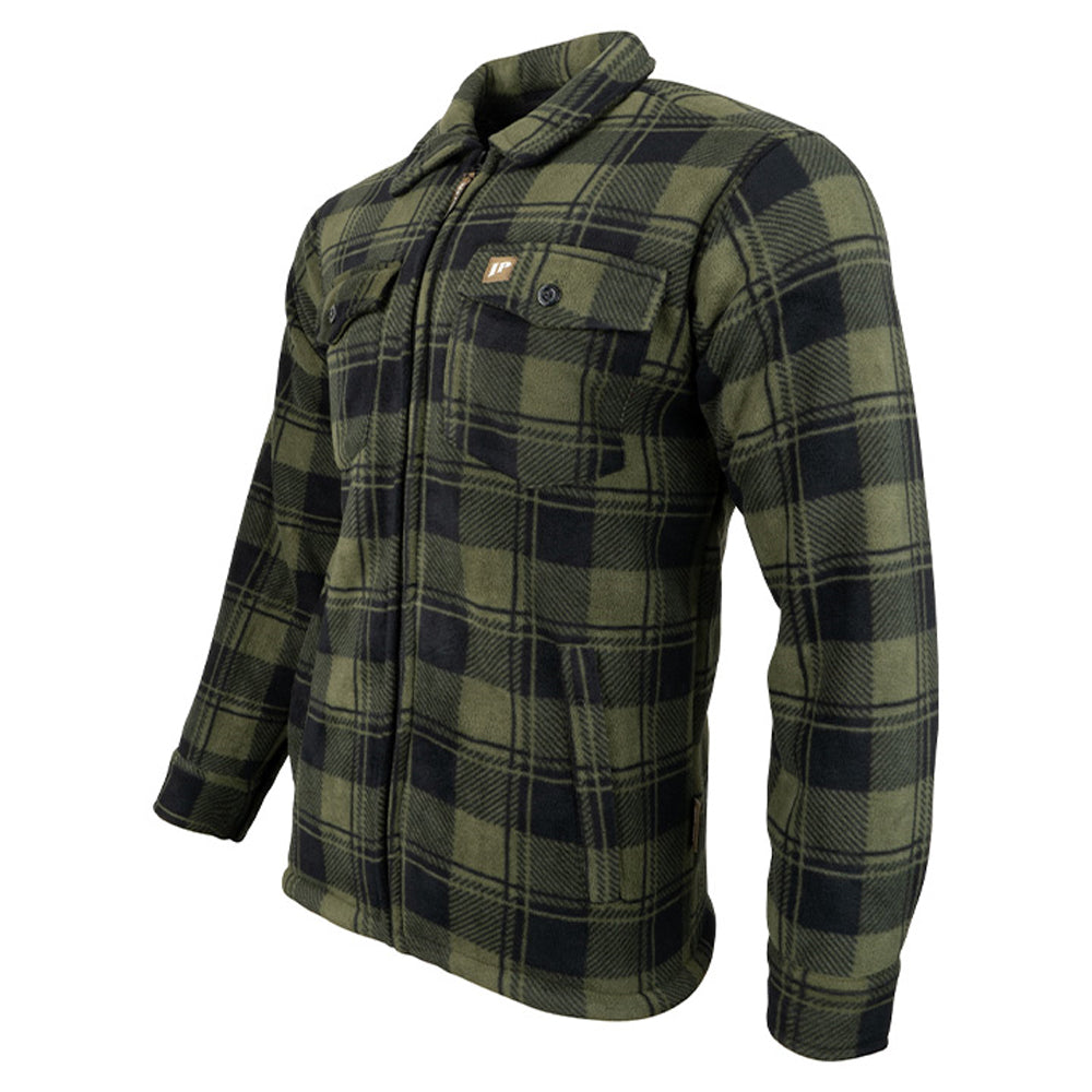Green - Side - Jack Pyke Mens Tundra Checked Shirt