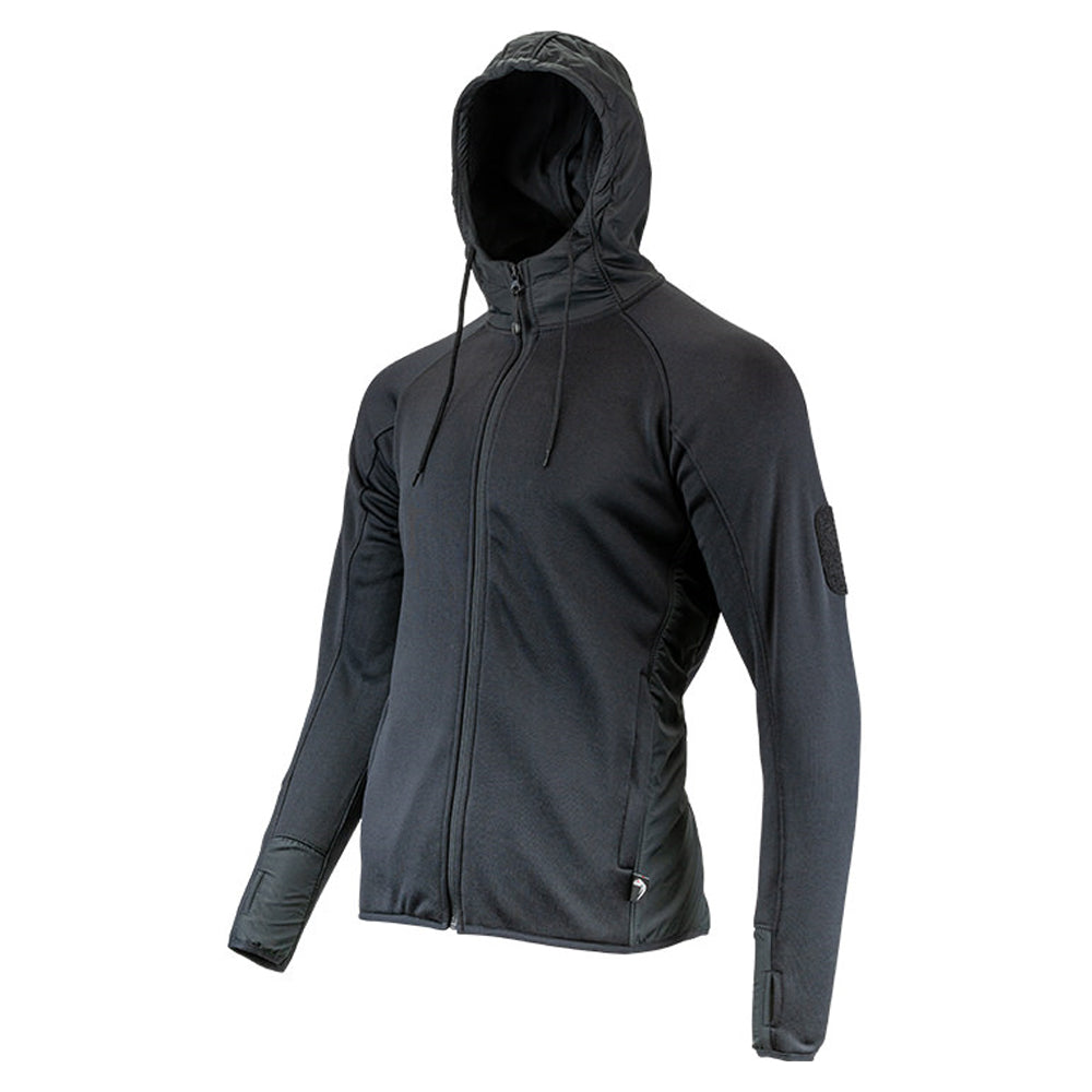 Black - Side - Viper Mens Storm Fleece Full Zip Hoodie