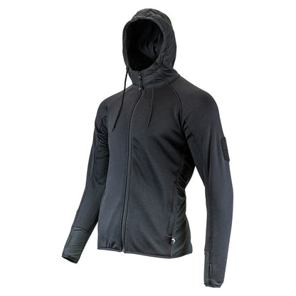 Black - Side - Viper Mens Storm Fleece Full Zip Hoodie