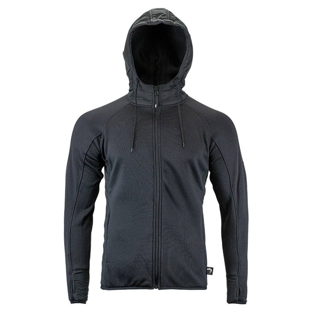 Black - Front - Viper Mens Storm Fleece Full Zip Hoodie