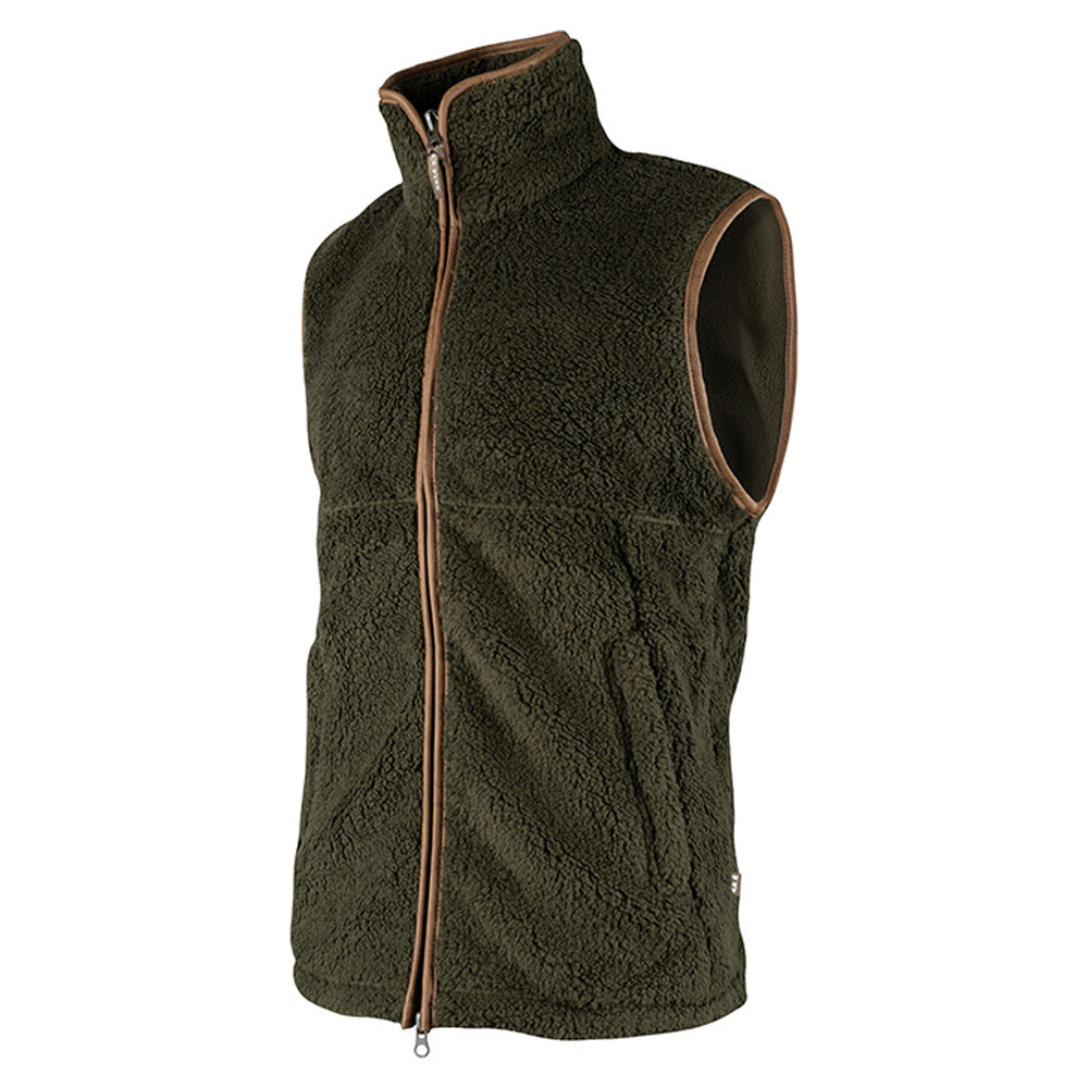 Dark Olive - Side - Jack Pyke Mens Countryman Chunky Fleece Gilet