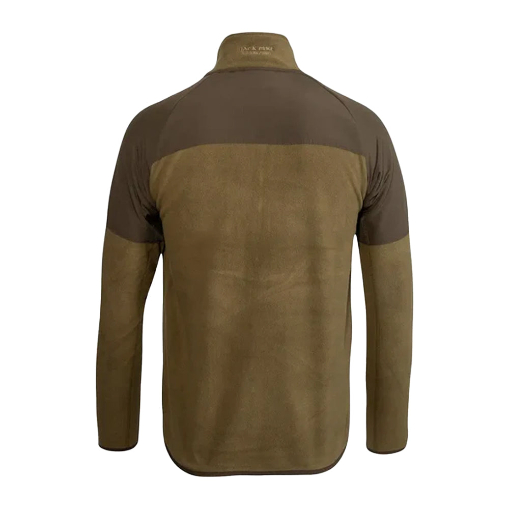 Dark Mustard - Back - Jack Pyke Mens Bleasdale Half Zip Fleece Top