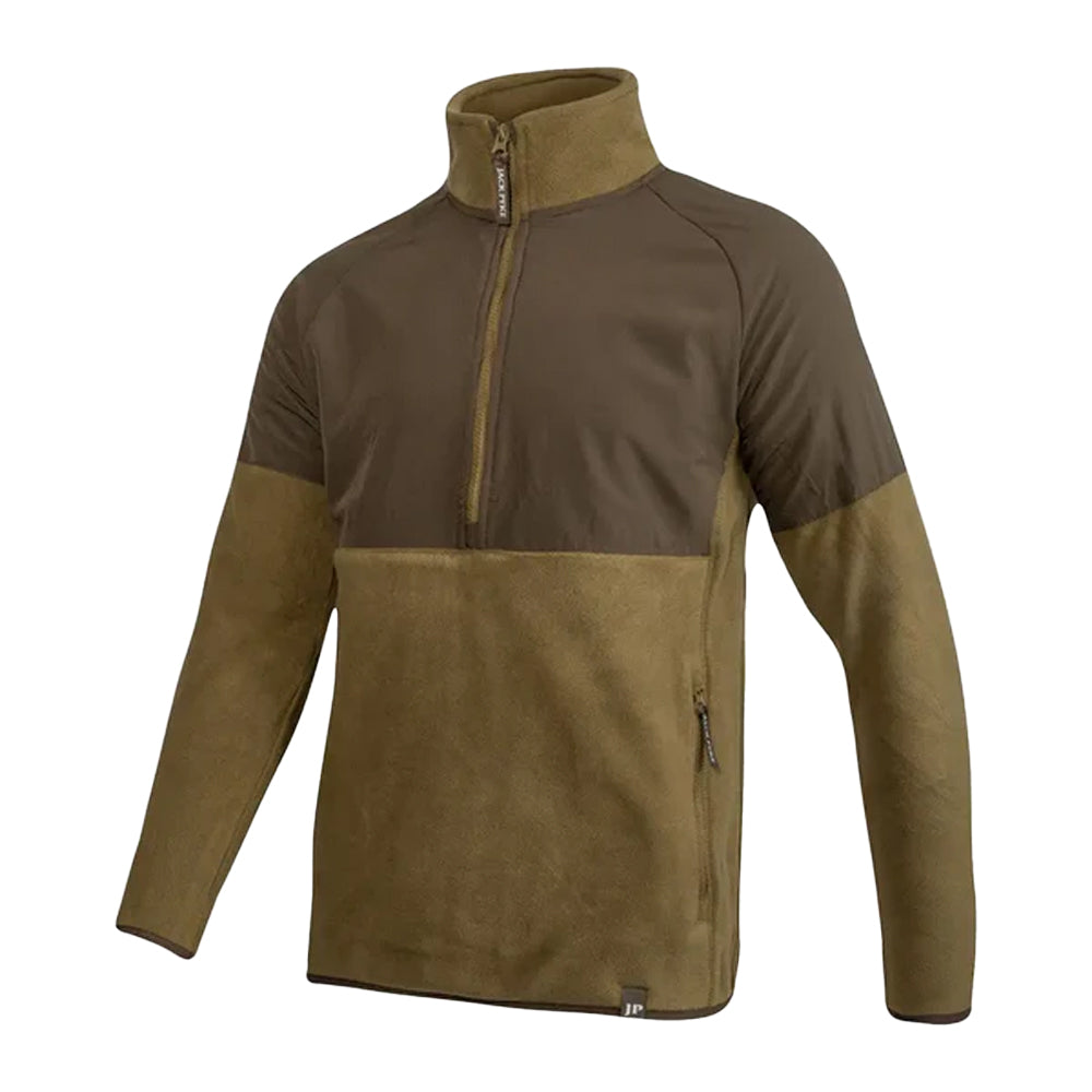 Dark Mustard - Side - Jack Pyke Mens Bleasdale Half Zip Fleece Top