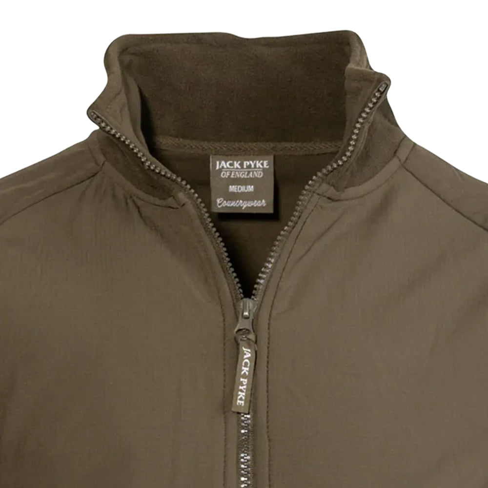 Dark Olive - Lifestyle - Jack Pyke Mens Bleasdale Half Zip Fleece Top