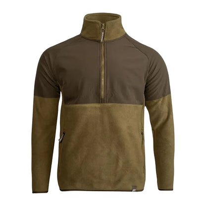 Dark Mustard - Front - Jack Pyke Mens Bleasdale Half Zip Fleece Top