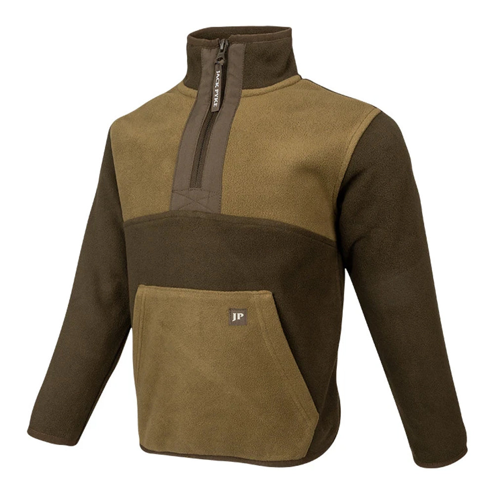 Green - Lifestyle - Jack Pyke Childrens-Kids Two Tone Fleece Top