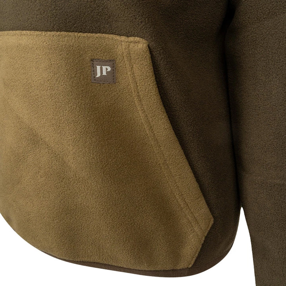 Green - Close up - Jack Pyke Childrens-Kids Two Tone Fleece Top