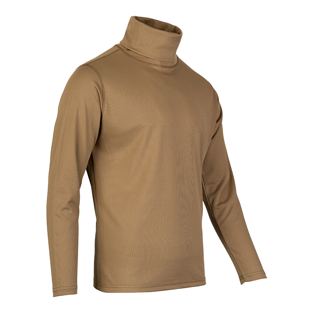 Coyote - Side - Viper Mens Tactical Camo Roll Neck Midlayer