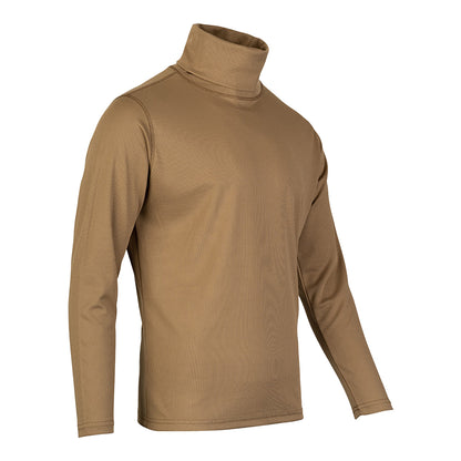 Coyote - Side - Viper Mens Tactical Camo Roll Neck Midlayer