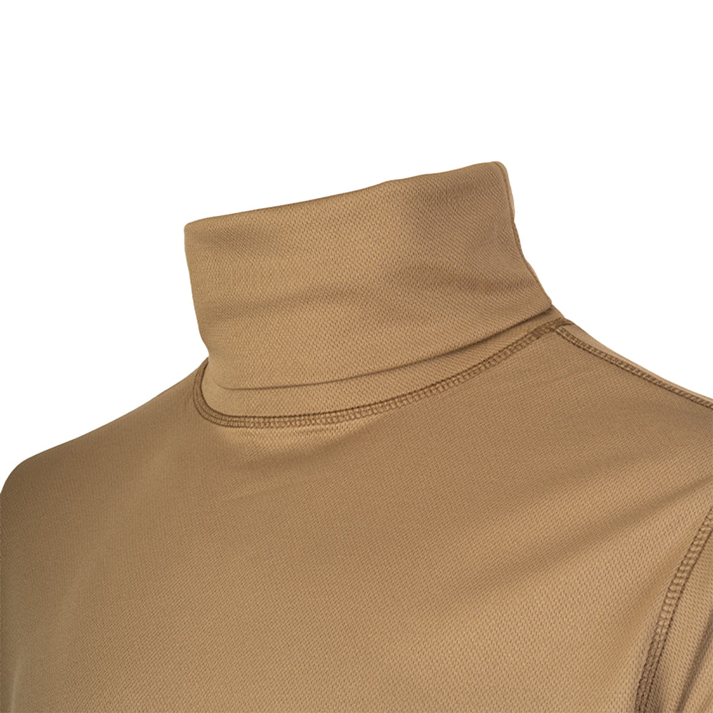 Coyote - Pack Shot - Viper Mens Tactical Camo Roll Neck Midlayer