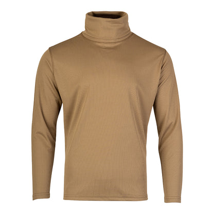 Coyote - Front - Viper Mens Tactical Camo Roll Neck Midlayer