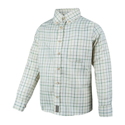 Green - Side - Jack Pyke Childrens-Kids Countryman Checked Shirt