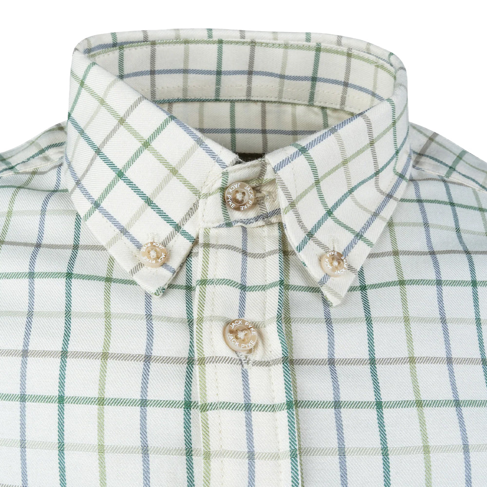 Green - Lifestyle - Jack Pyke Childrens-Kids Countryman Checked Shirt
