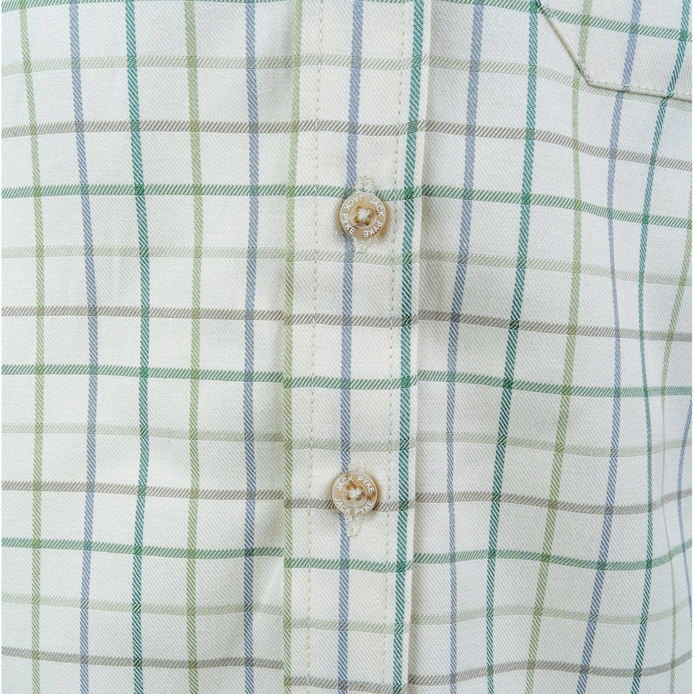 Green - Pack Shot - Jack Pyke Childrens-Kids Countryman Checked Shirt