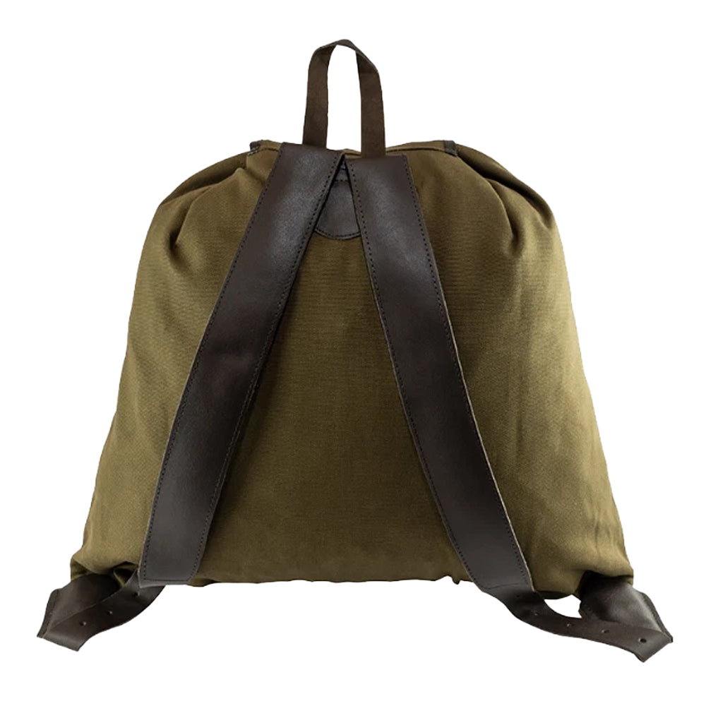 Green - Back - Jack Pyke Roe Leather Strap Backpack