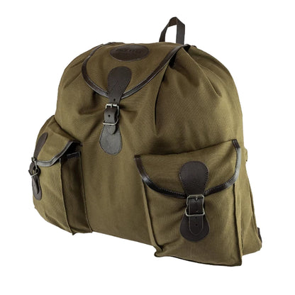 Green - Side - Jack Pyke Roe Leather Strap Backpack