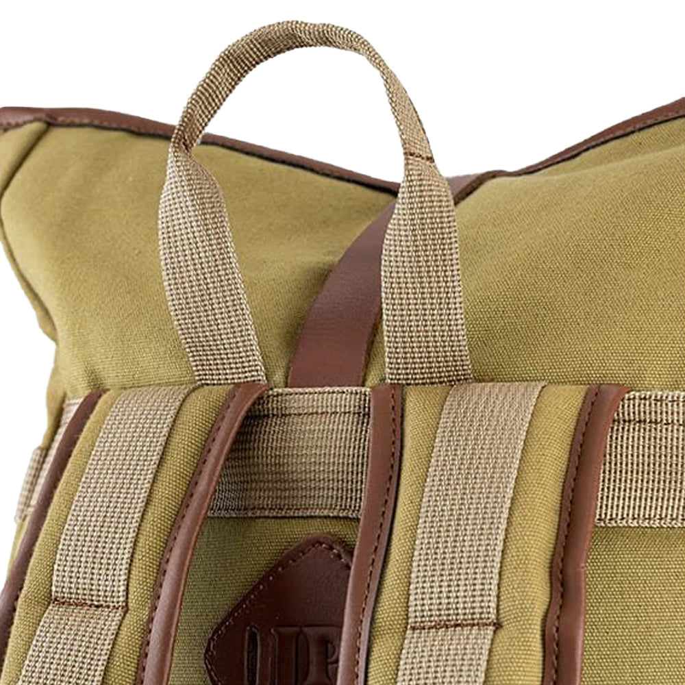 Fawn - Close up - Jack Pyke Leather Detailing Fold Up Rucksack