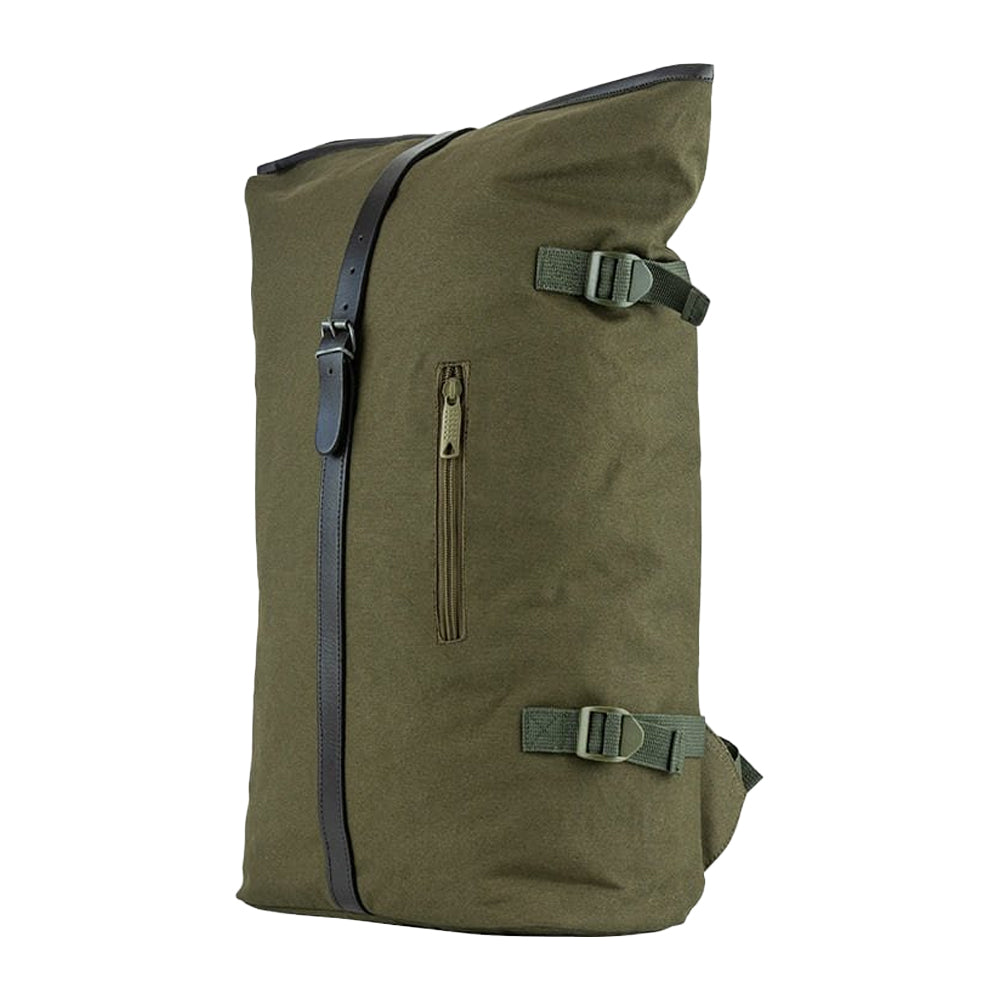 Green - Side - Jack Pyke Leather Detailing Fold Up Rucksack