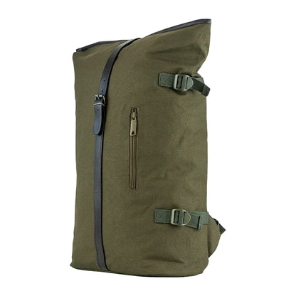 Green - Side - Jack Pyke Leather Detailing Fold Up Rucksack