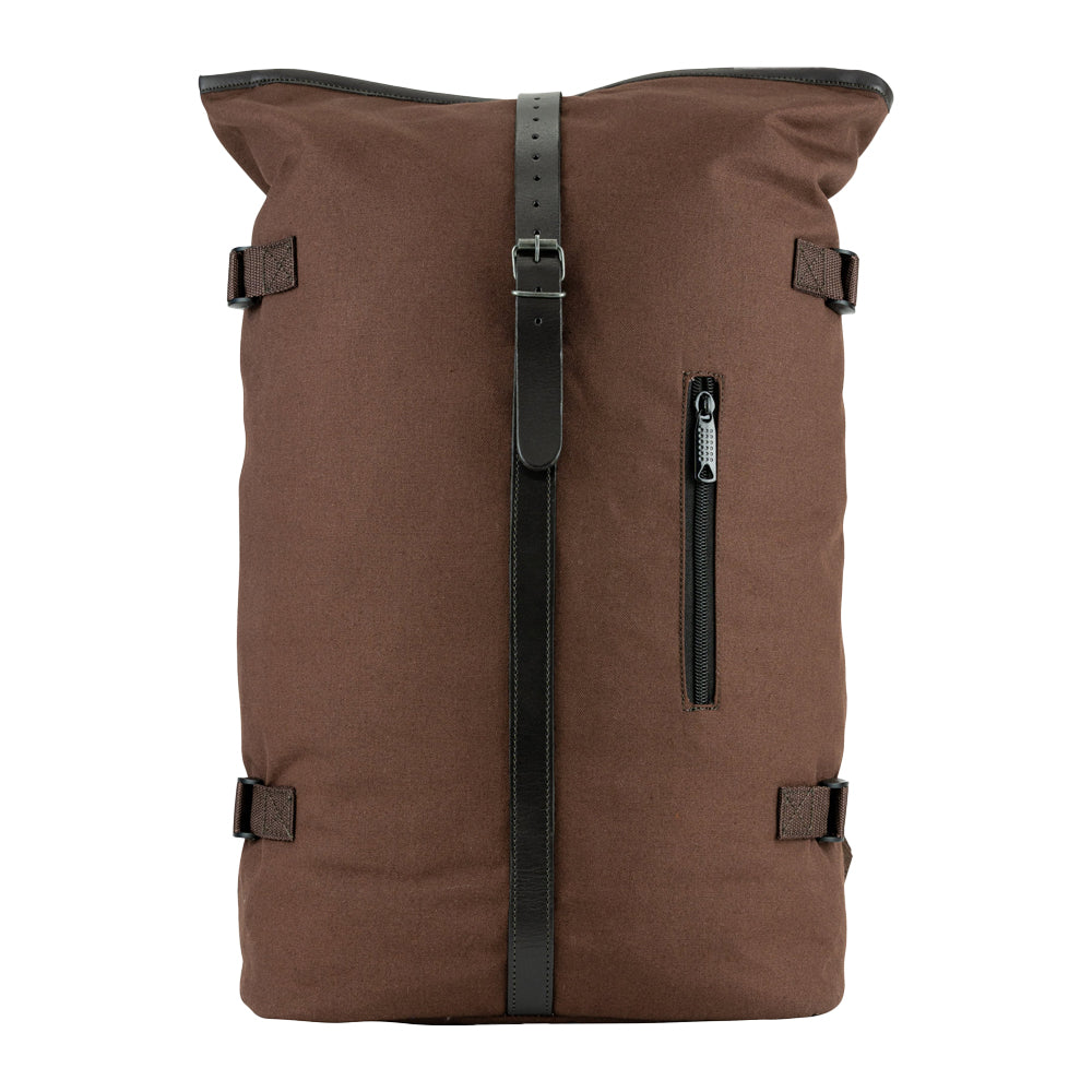 Brown - Front - Jack Pyke Leather Detailing Fold Up Rucksack