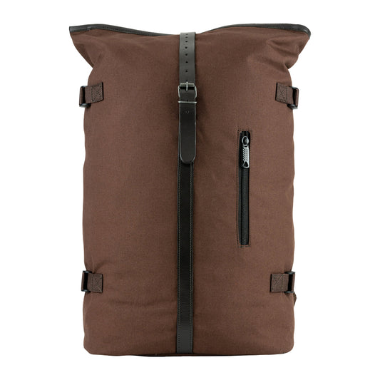 Brown - Front - Jack Pyke Leather Detailing Fold Up Rucksack