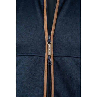 Navy - Close up - Jack Pyke Mens Melange Fleece Gilet
