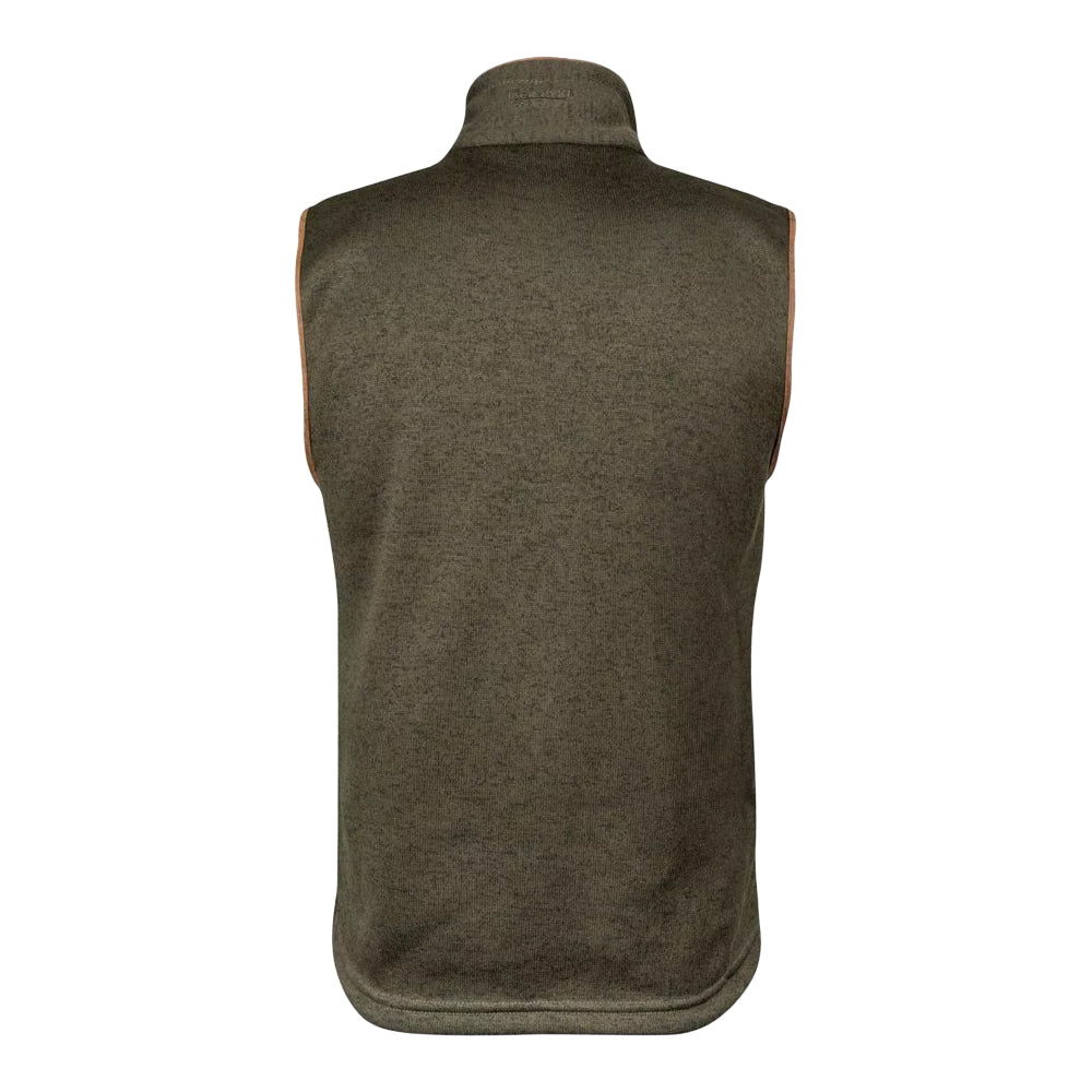 Dark Olive - Back - Jack Pyke Mens Melange Fleece Gilet