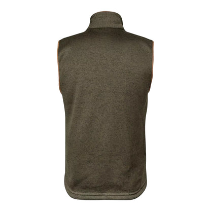 Dark Olive - Back - Jack Pyke Mens Melange Fleece Gilet