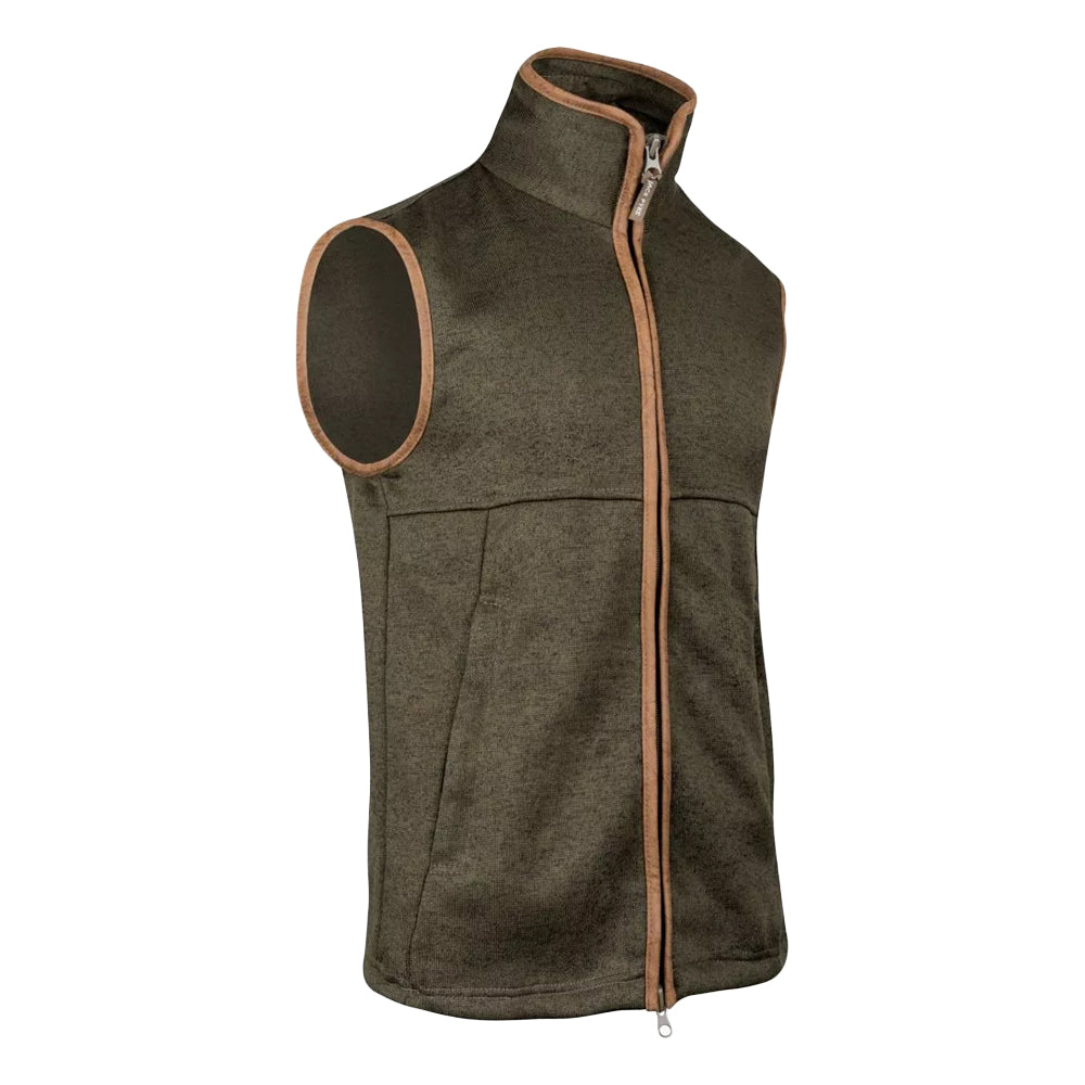 Dark Olive - Side - Jack Pyke Mens Melange Fleece Gilet