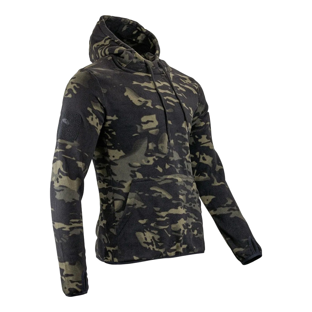 Black - Side - Viper Mens Tactical Camo Fleece Hoodie