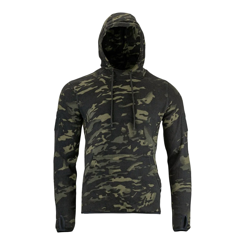 Black - Front - Viper Mens Tactical Camo Fleece Hoodie