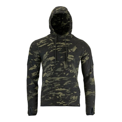 Black - Front - Viper Mens Tactical Camo Fleece Hoodie