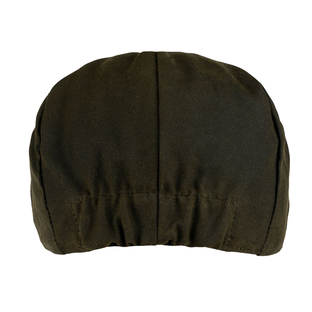 Green - Back - Jack Pyke Childrens-Kids Waxed Cotton Flat Cap