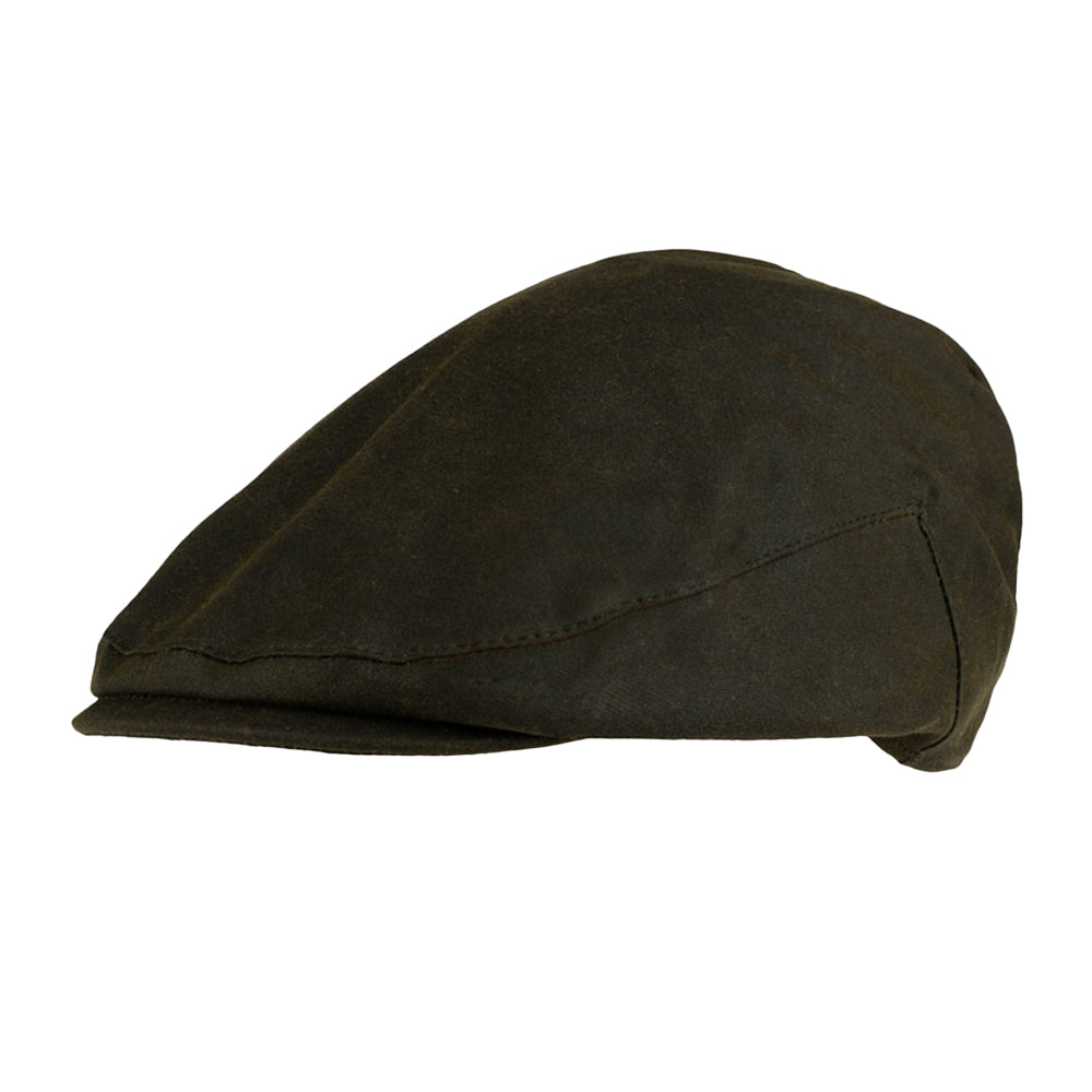 Green - Lifestyle - Jack Pyke Childrens-Kids Waxed Cotton Flat Cap
