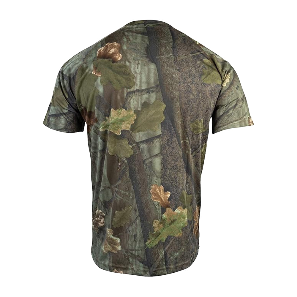 Green-Brown - Back - Jack Pyke Mens Oak Leaf Wicking T-Shirt