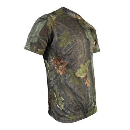 Green-Brown - Side - Jack Pyke Mens Oak Leaf Wicking T-Shirt