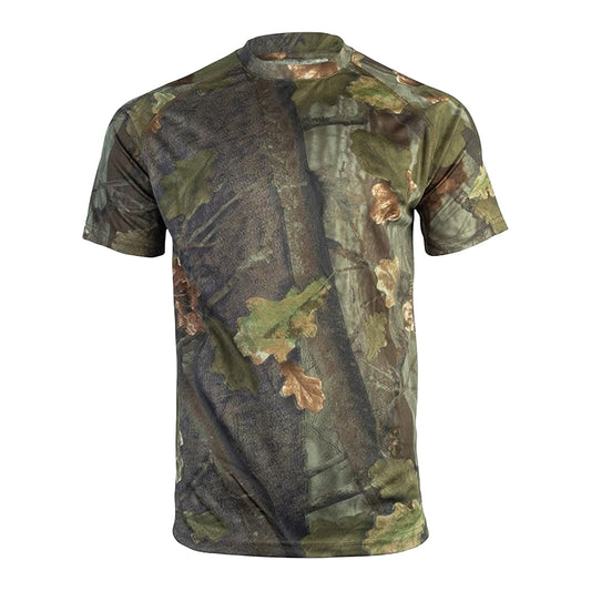 Green-Brown - Front - Jack Pyke Mens Oak Leaf Wicking T-Shirt