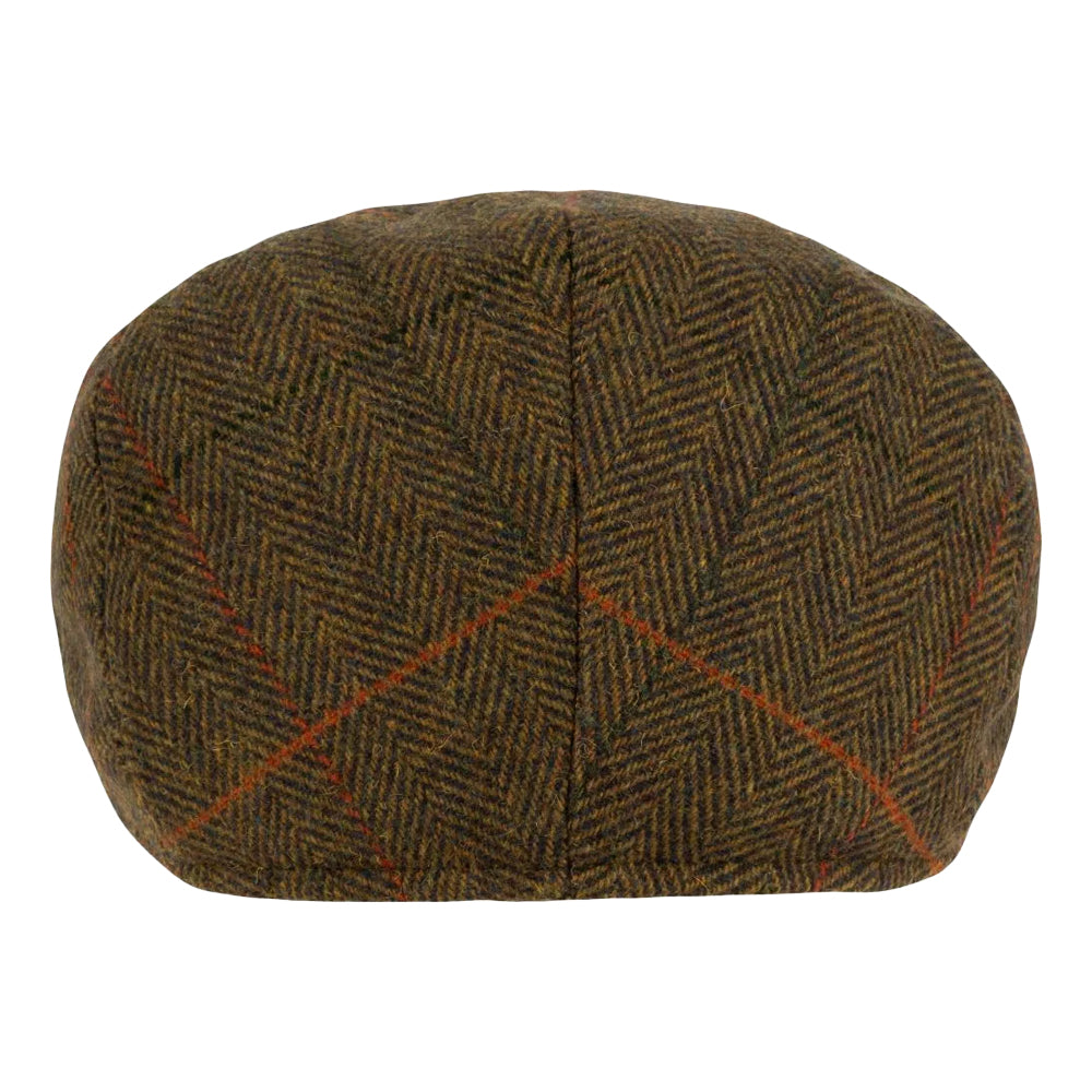Brown - Back - Jack Pyke Mens Tweed Flat Cap