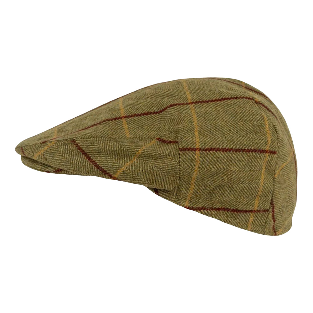 Green - Pack Shot - Jack Pyke Mens Tweed Flat Cap