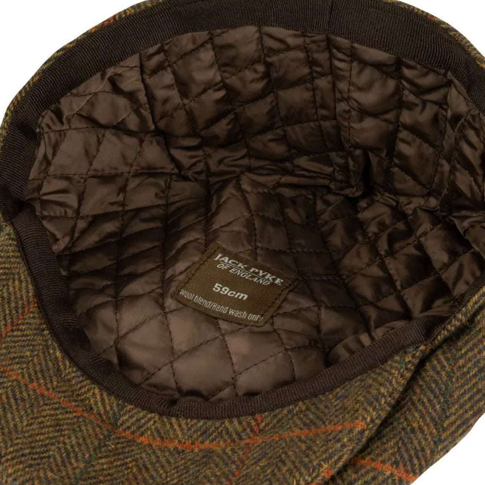 Brown - Lifestyle - Jack Pyke Mens Tweed Flat Cap
