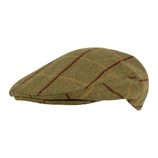 Green - Front - Jack Pyke Mens Tweed Flat Cap