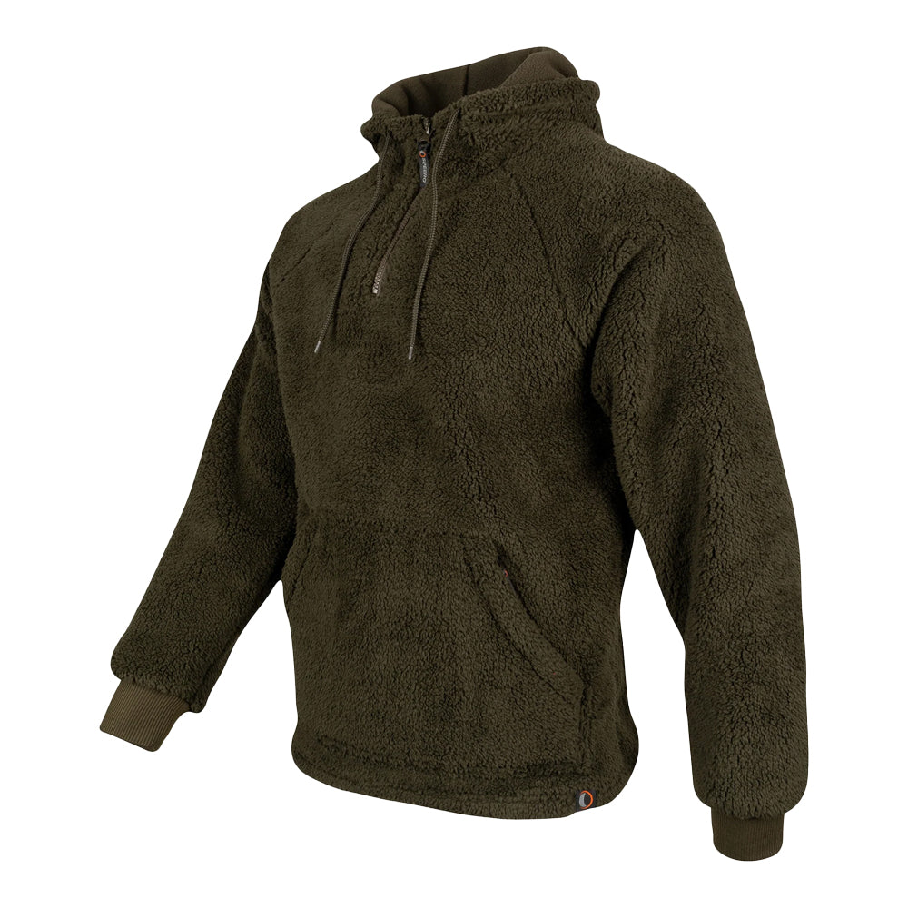 Dark Olive - Lifestyle - Speero Mens Sherpa Fleece Hoodie