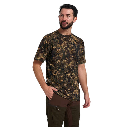 Green Camo - Back - Jack Pyke Mens Digital Camo T-Shirt