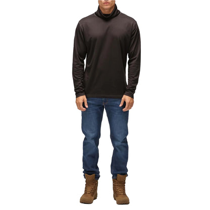 Black - Lifestyle - Viper Mens Tactical Camo Roll Neck Midlayer